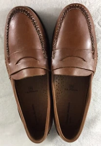 Zapatos Sherman Brothers para hombre 9,5 M Cuero Bronceado Marco Mocasines Informales de Penny - Imagen 1 de 9