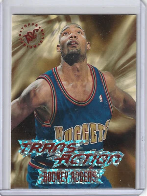 1995-96 Topps Stadium Club Rodney Rogers Trans Action Insert Nuggets/Clippers - Image 1 of 2