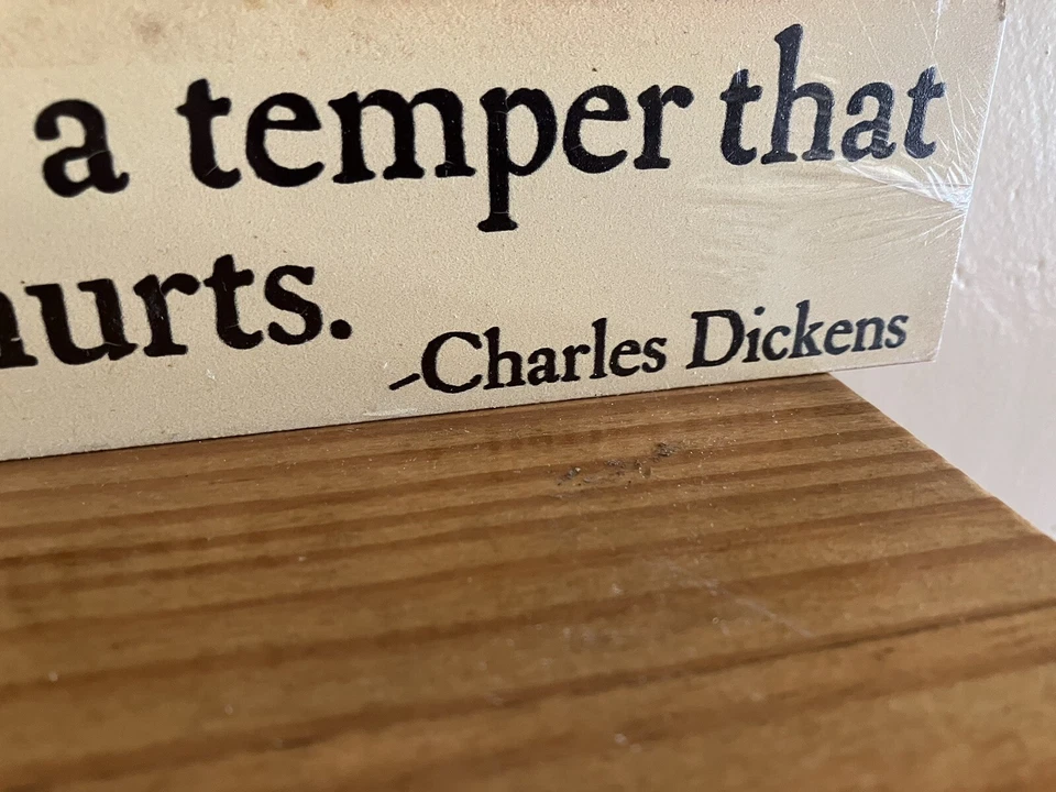 Danielson Designs USA Wooden Wall Plaque Sign Charles Dickens Have A Heart… NEW - Image 1 of 4