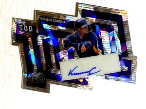 2024 Leaf Metal Baseball Kenedy Corona Purple Prismatic Top 100 Die-Cut Auto 3/7 - Picture 1 of 2