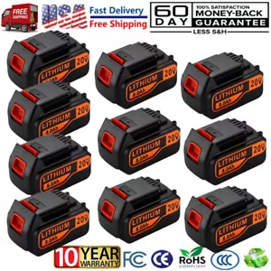 1~10Pcs 20V Max 8.0Ah Lithium Ion Battery Pack FOR BLACK and DECKER LBXR20 LBX20 - Picture 1 of 23