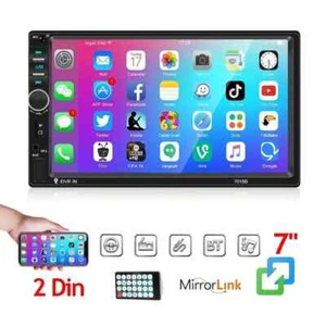 Radio Estereo De Pantalla Para Coche Carro Doble Din MP5 Radio for Android / IOS - Picture 1 of 17