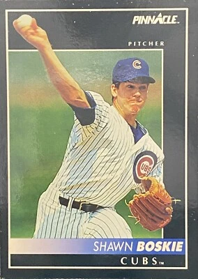 1992 Pinnacle #527 Shawn Boskie Chicago Cubs Baseball Card - Image 1 of 2