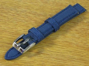 Correa de reloj deportiva de cuero de nailon balístico de 12 mm con correa de reloj azul resistente al agua. - Imagen 1 de 6