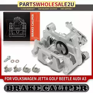 New Rear Left Brake Caliper w/ Bracket for Volkswagen Beetle Eos Golf GTI Passat - Picture 1 of 8