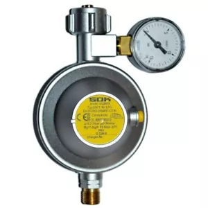 GOK Niederdruckregler Type EN71 PS16bar With Manometer 30 Mbar 1,2 KG/H - Picture 1 of 1