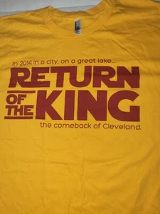 Camiseta Return of the King LeBron James Cleveland Cavaliers 2014 adulto L dorada - Imagen 1 de 8