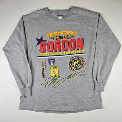 Camisa de manga larga Jeff Gordon Dupont logotipo texturizado para hombre grande NASCAR DE COLECCIÓN Y2K 00s Foto 1 de 4