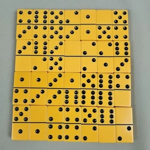 28 Bakelit Domino Set Butterscotch Vintage Dominosteine Dominos 2" Fliesen - Bild 1 von 6