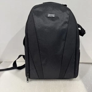 Vivitar Camera Bag Backpack Black Slick Bag With Equipment Two Straps - Picture 1 of 10
