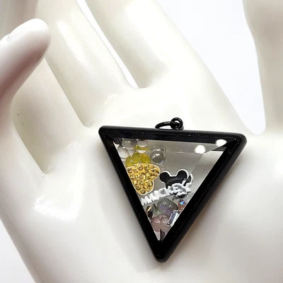 Mickey Disney Dijes Flotantes Origami Búho Triángulo Biselado Medallón Viviente Colgante Foto 1 de 4