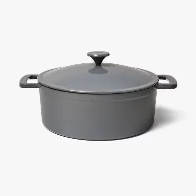 Panela de estoque de forno holandês esmalte 5,5 qt cinza eclipse - Estado perfeito - Imagem 1 de 4