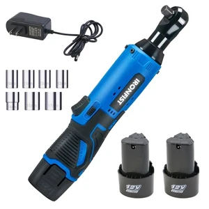 Juego de llaves de trinquete eléctricas inalámbricas, destornillador de trinquete eléctrico de 3/8" 12V, paquete de 2 L... - Imagen 1 de 6
