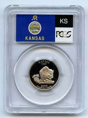2005 S 25C Clad Kansas Quarter PCGS PR70DCAM - Image 1 of 2