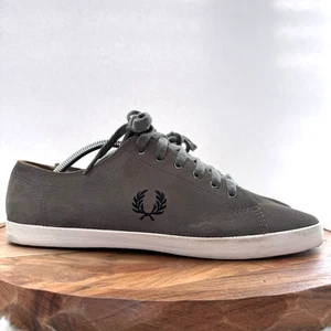 Scarpe Fred Perry uomo taglia 10 grigio scamosciato stringate sneakers basse casual B6238 - Foto 1 di 15