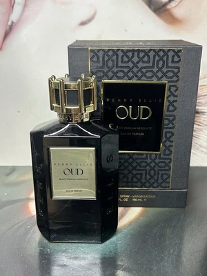 Nuevo en caja Perry Ellis ~ OUD BLACK VANILLA ABSOLUT ~ Eau De Parfum 3.4 100 ml ¡SELLADO! Foto 1 de 4