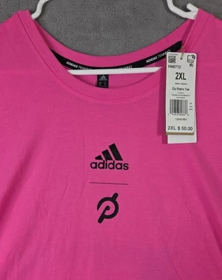 Adidas Training Peliton T-Shirt 2XL Screaming Pink Unisex - Image 1 of 4