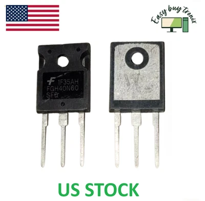 4PCS FGH40N60SFD Field Stop IGBT 40N60 600V FGH40N60 Transistor Fairchild TO-247 - Image 1 of 2