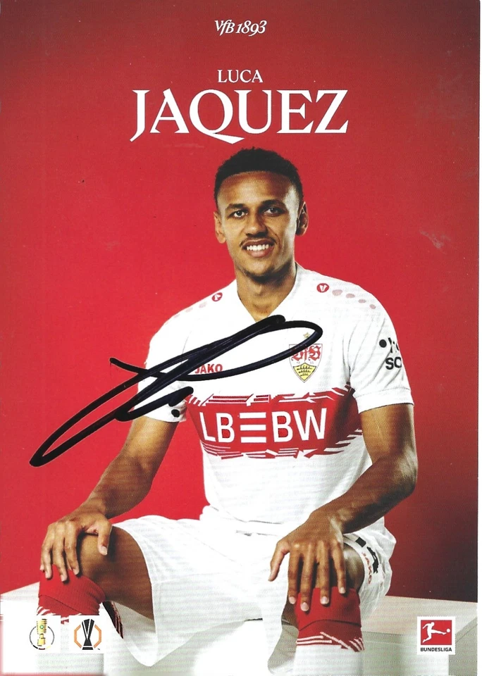 LUCA JAQUEZ-SCHWEIZ-VFB STUTTGART-AUTOGRAMMKARTE-NEU - Bild 1 von 1
