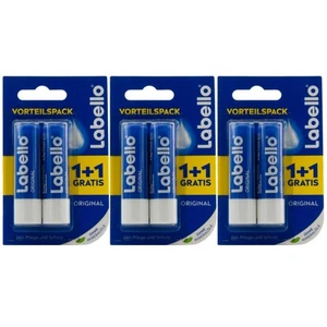 Labello Lippenpflegestift Original 3 x 2 Stück 4,8g 24H Pflege ohne Mineralöle - Bild 1 von 2