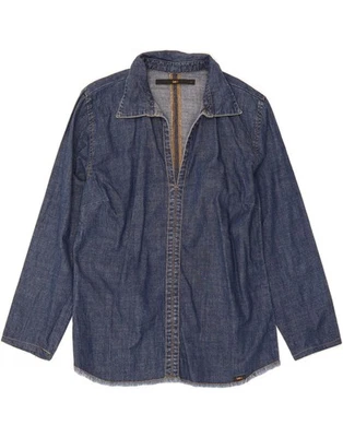 LEE Mujer Pullover Denim Camisa Reino Unido 14 Grande Azul Marino AN07 Foto 1 de 3