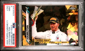 Topps Chrome Sapphire F1/50 2020 Lewis Hamilton Gold Refractor #150 PSA 9 RC SP - Imagen 1 de 4