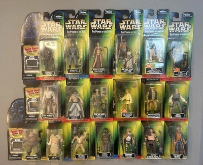 Lote De 19 Figuras De Acción De Colección 1998 Star Wars POTF Freeze Frame Colección 1 2 3 Foto 1 de 4