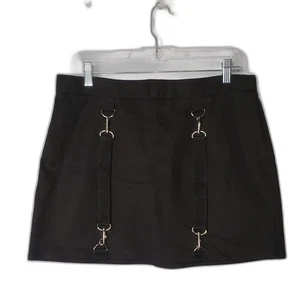 Hot Topic Rock Junior XL schwarz super fettarm Y2K Punk Ösen Träger Gothic USA - Bild 1 von 5