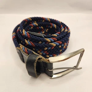 Larsson Co Stockholm Gürtel schnurgebunden geflochten Medium M Stretch Leder abgenutzt 36" - Bild 1 von 9