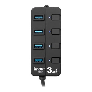 Knox Gear 4 Port 3.0 USB Hub with Individual Switches and LED Lights - Picture 1 of 11