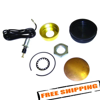 Kit de botón de bocina Crown 927416K para Jeep CJ-5/CJ-6 1963-1975 con botón de 2-3/8" Foto 1 de 2