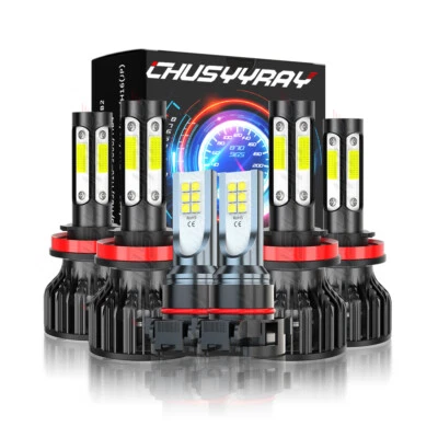 Combo 6X 6000K faros LED altos y bajos + bombillas antiniebla para Pontiac G8 2008 2009 Foto 1 de 4