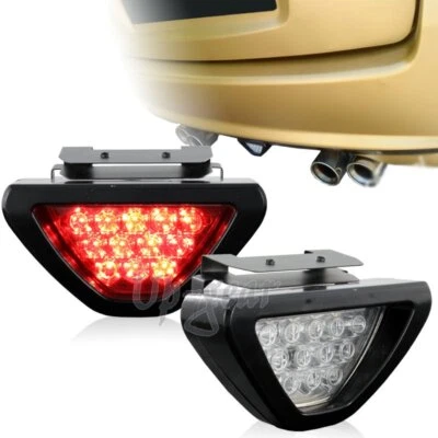 Lente LED roja universal transparente estilo F1 perno en la tercera luz de freno trasera lámpara de parada Foto 1 de 4