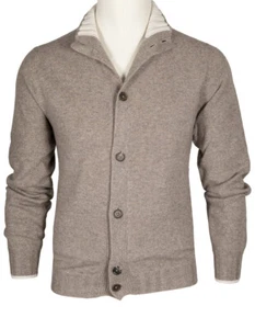 Fioroni Cardigan in Braunbeige mit zwei Taschen aus "Cashmere Duvet" - Bild 1 von 15