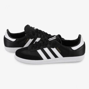 adidas Samba Sneakers Originals Black Retro Trainers White Stripes Classic Shoes - Picture 1 of 8