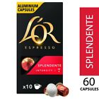 L'OR 60 Nespresso* Compatible Capsules Splendente (6 Packs, 60 Coffee Pods)