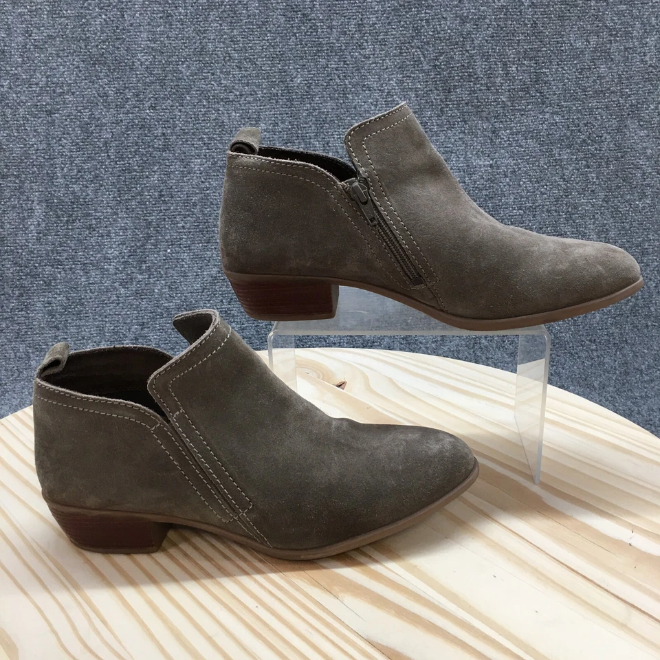 Diba Boots Womens 10 Casual Side Zip Ankle Bootie Brown Suede Comfort Low Heels - Image 1 of 4