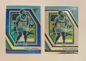 2022 Panini Flux /25 Mike Conley Blue Prizm & Base #69