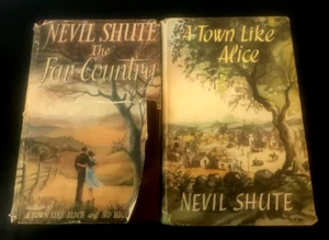 VINTAGE NEVIL SHUTE A TOWN LIKE ALICE & THE FAR COUNTRY 2 HARDCOVER BOOKS - Picture 1 of 8