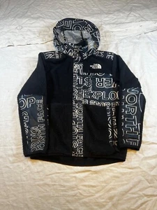 THE NORTH FACE Forrest Fleece Mashup Jacket - Boys Sz Med Black Denali Button - Picture 1 of 18