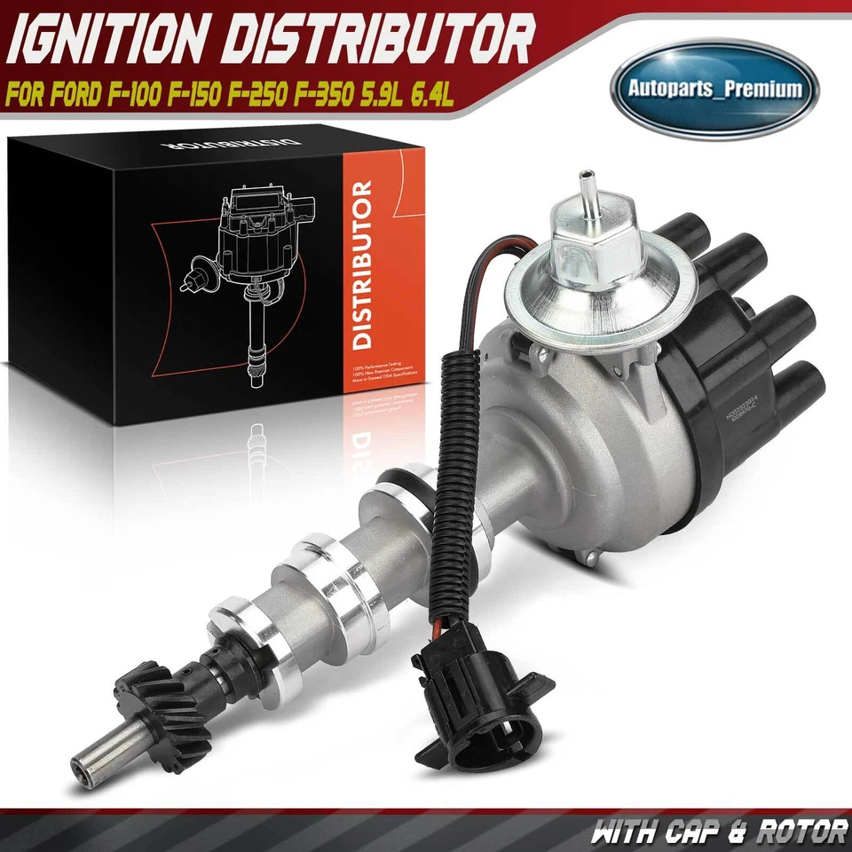 Distribuidor de encendido con tapa y rotor para Ford F-100 F-150 F-250 F-350 5,9 L 6,4 L Foto 1 de 4