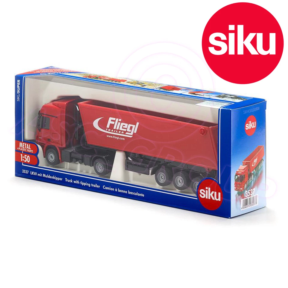 Siku 3537 Autocarro MB con Cassone ribaltabile Fliegl