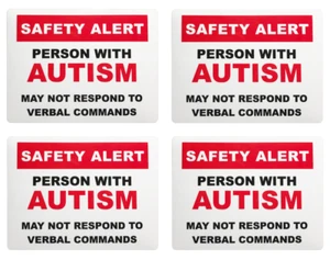 🧩 Autism Safety Alert Window 2 Clings and 2 Decals for Car and Home (4-Pack) - Picture 1 of 6