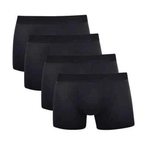 Pack Of 6 Black Mens Boxer Shorts Trunks, Comfort Fit Boxers Mens Underwear UK - Picture 1 of 1