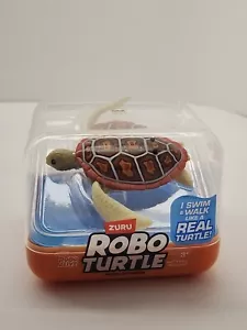Nuevo Zuru Robo Alive Robótico Natación Tortuga Robo Naranja/Marrón - Imagen 1 de 5