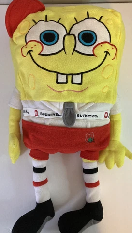 Rare THE Ohio State Giant Spongebob Squarepants 24" tall Plush Buckeyes 2003 Cover