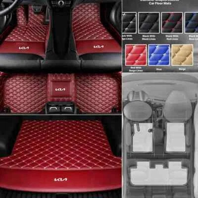 Fit For KIA All Models Car Floor Mats Waterproof Carpets All-weather Front&Rear - Изображение 1 из 4