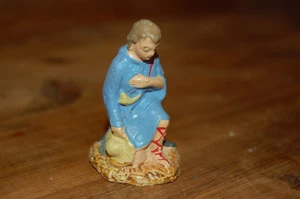 Ancien  SANTON  EN TERRE CUITE - 5,6 cm - Berger - Patre  -/B18/ - Imagen 1 de 4