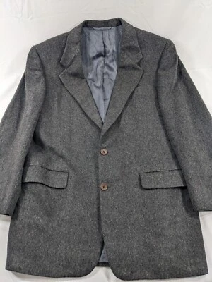 Blazer Abrigo Traje Chaqueta HICKEY FREEMAN Super Suave Carbón 100% CACHEMIRA 42LG Foto 1 de 4