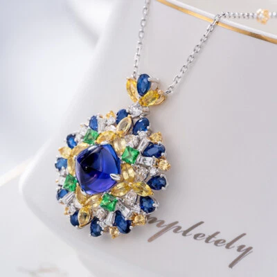  Bohemian Style Sugar Tower Mix Topaz Citrine Women Charm Silver Jewelry Pendant - Image 1 of 4